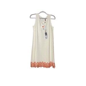 LANACAPRINA Women's White Sleeveless Mini Dress Size 42 NWT